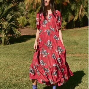 Size 3 THE GREAT The Afternoon Floral Silk Dress - WORN ONCE